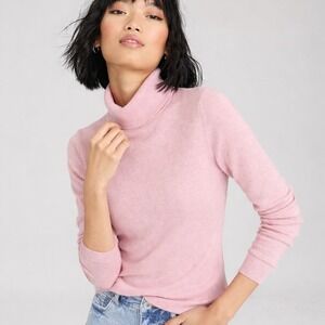 Charter Club Pastel Pink Cashmere Turtleneck Sweater Size Medium